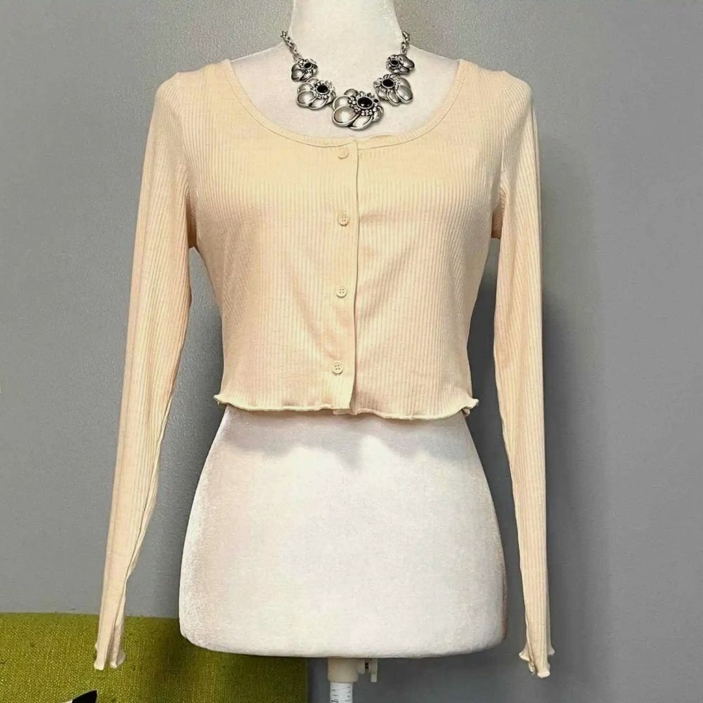 Bp Top Twin SET Tank & Long Sleeve Button Up X-Small - Picture 3 of 6